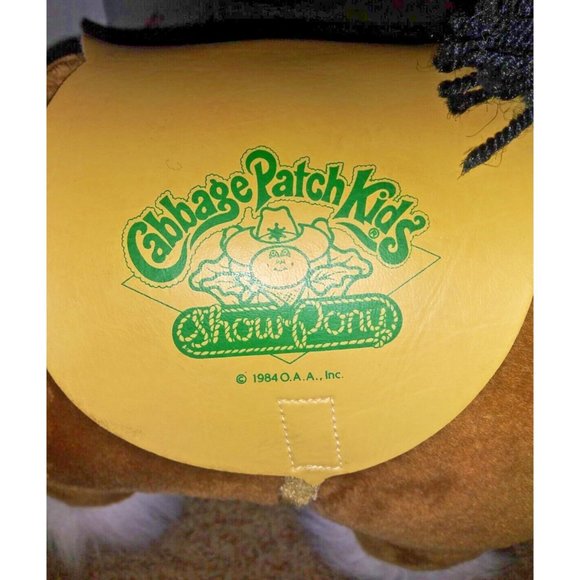 Cabbage Patch Kids Brown Pony Stuffed Animal Horse Plush Saddle Bridle CPK 1984 - Picture 9 of 12